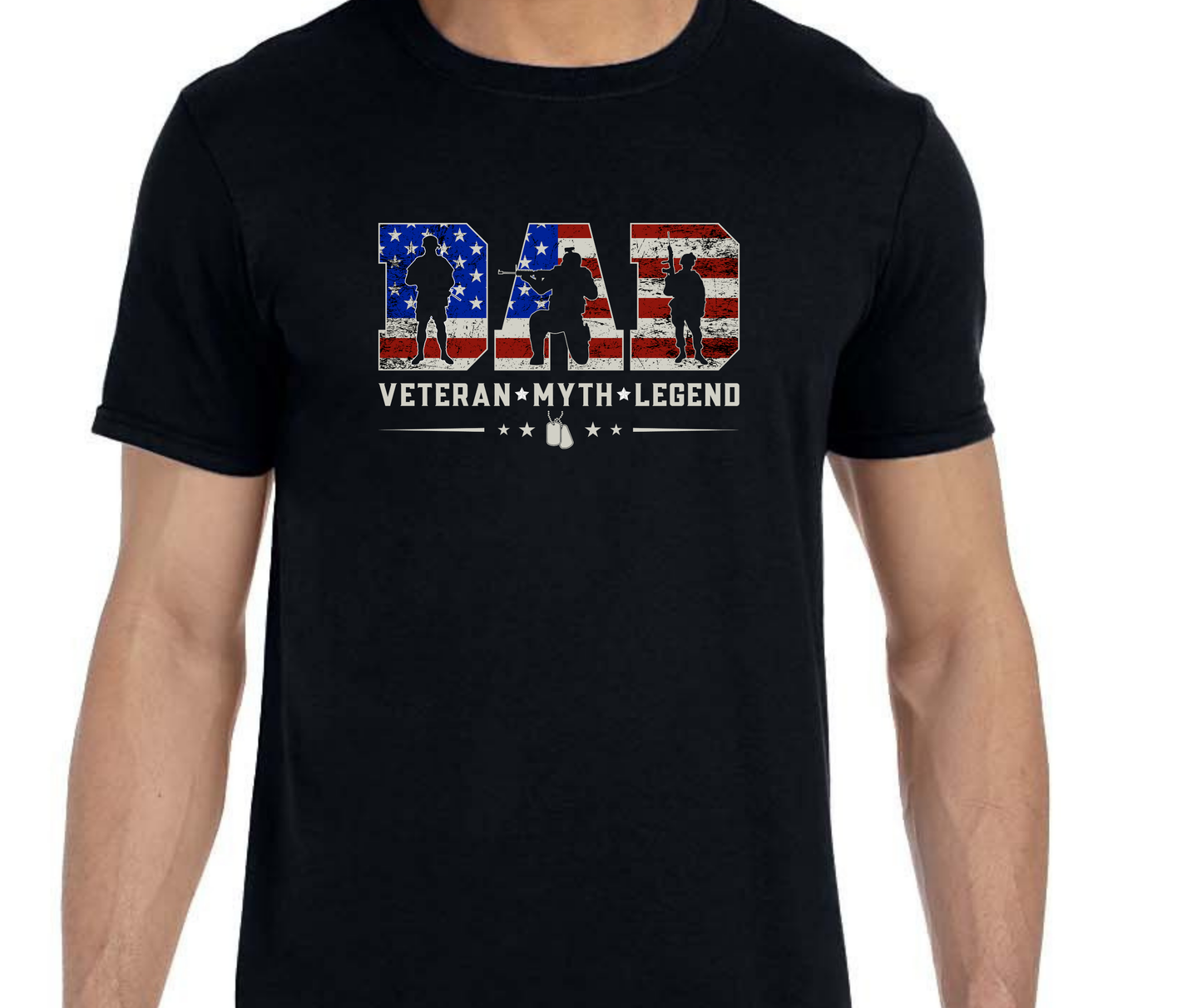American Flag Dad Adult Tee