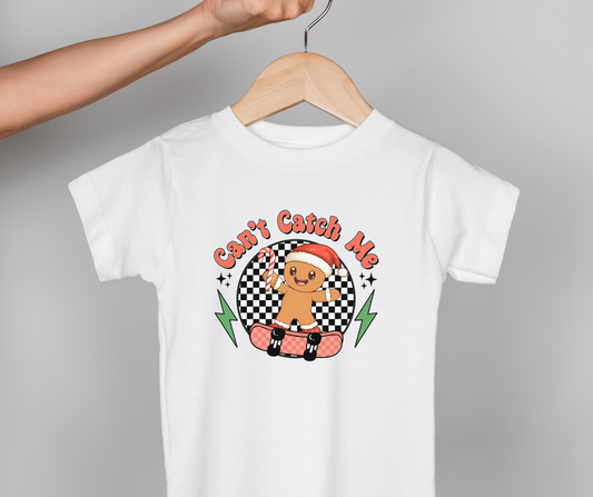 Can’t Catch Me Gingerbread Retro Youth T-Shirt